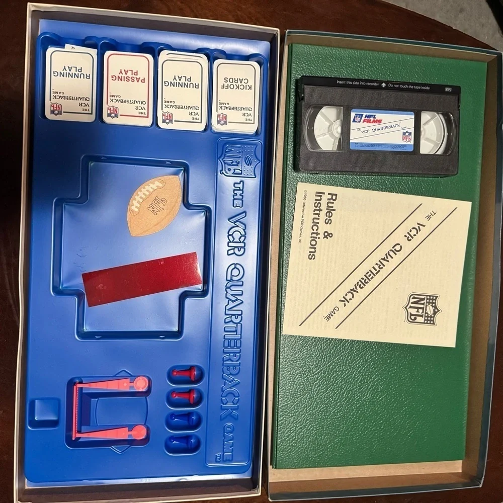 Vintage The VCR Quarterback Board Game NFL Interactive VCR VHS 1986 Complete